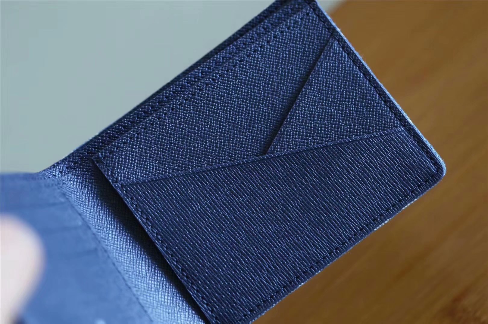 Replica Louis Vuitton M60895 Supreme Men Wallet Blue Denim